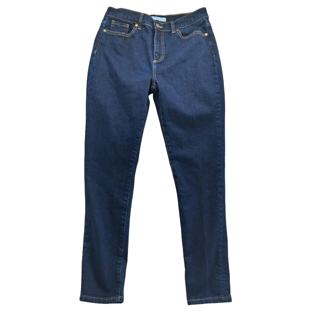 Draper James Jeans Womens 29 X 28 Blue Mid Rise Straight Dark Wash Stretch Denim